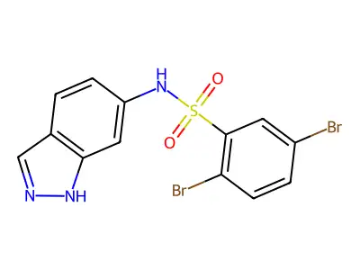 2,5-dibromo-N-(1H-indazol-6-yl)benzenesulfonamide structure
