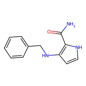 3-(benzylamino)-1H-pyrrole-2-carboxamide structure