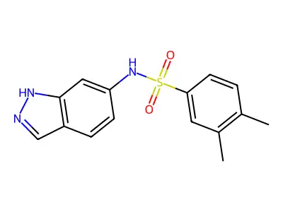 N-(1H-indazol-6-yl)-3,4-dimethylbenzenesulfonamide structure