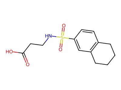 3-(5,6,7,8-Tetrahydronaphthalene-2-sulfonamido)propanoic acid structure