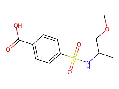 4-[(1-Methoxypropan-2-yl)sulfamoyl]benzoic acid structure