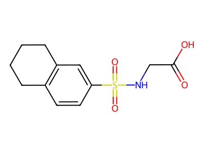 2-(5,6,7,8-Tetrahydronaphthalene-2-sulfonamido)acetic acid structure