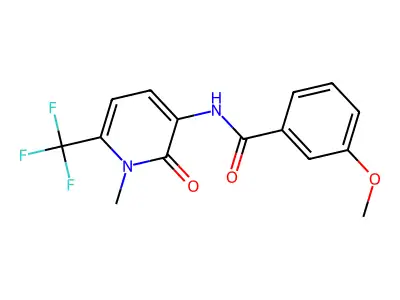 N-[1,2-Dihydro-1-methyl-2-oxo-6-(trifluoromethyl)-3-pyridinyl]-3-methoxybenzamide structure