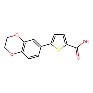 5-(2,3-Dihydro-1,4-benzodioxin-6-yl)thiophene-2-carboxylic acid structure