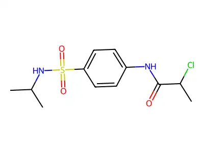2-chloro-N-(4-(N-isopropylsulfamoyl)phenyl)propanamide structure