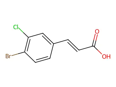 3-(4-Bromo-3-chlorophenyl)prop-2-enoic acid structure