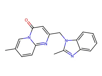 7-Methyl-2-[(2-methyl-1H-benzimidazol-1-yl)methyl]-4H-pyrido[1,2-a]pyrimidin-4-one structure