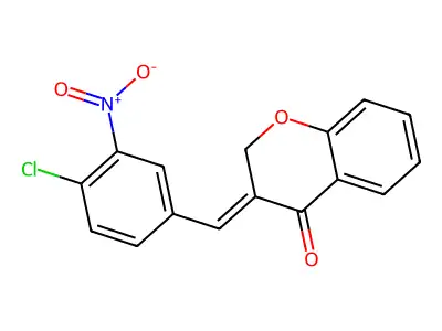3-[(E)-(4-chloro-3-nitrophenyl)methylidene]-2,3-dihydro-4H-chromen-4-one structure