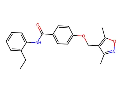 4-[(3,5-dimethyl-1,2-oxazol-4-yl)methoxy]-N-(2-ethylphenyl)benzamide structure
