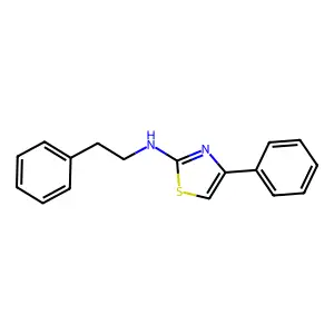 4-苯基-N-(2-苯乙基)-2-噻唑胺 structure