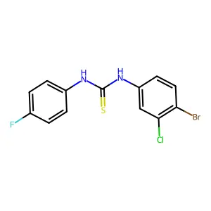1-(4-Bromo-3-chlorophenyl)-3-(4-fluorophenyl)thiourea structure