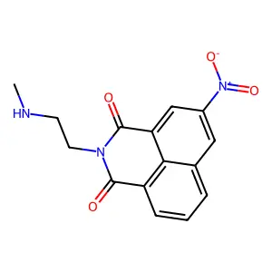 1H-Benz(de)isoquinoline-1,3(2H)-dione, 2-(2-(methylamino)ethyl)-5-nitro- structure