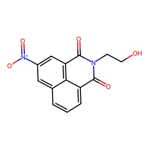 1H-Benz(de)isoquinoline-1,3(2H)-dione, 2-(2-hydroxyethyl)-5-nitro- structure