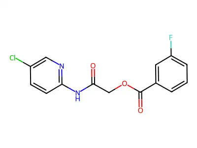 [2-[(5-Chloropyridin-2-yl)amino]-2-oxoethyl] 3-fluorobenzoate structure