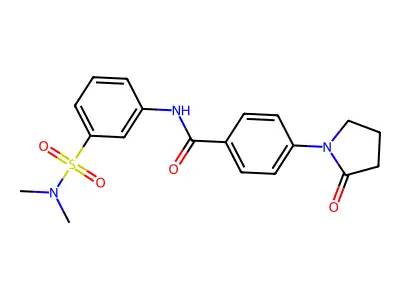 N-[3-(dimethylsulfamoyl)phenyl]-4-(2-oxopyrrolidin-1-yl)benzamide structure