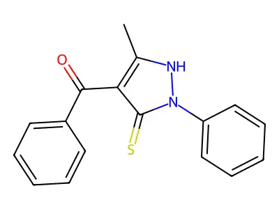 1-Phenyl-3-methyl-4-benzoylpyrazol-5-thion structure