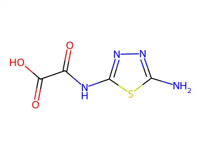 2-((5-Amino-1,3,4-thiadiazol-2-yl)amino)-2-oxoacetic acid structure