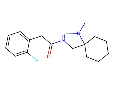 N-[[1-(dimethylamino)cyclohexyl]methyl]-2-(2-fluorophenyl)acetamide structure