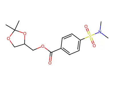 (2,2-Dimethyl-1,3-dioxolan-4-yl)methyl 4-(dimethylsulfamoyl)benzoate structure