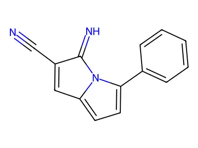 3-imino-5-phenyl-3H-pyrrolizine-2-carbonitrile structure