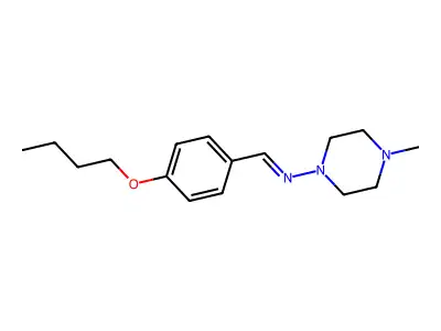 N-[(E)-(4-butoxyphenyl)methylidene]-4-methylpiperazin-1-amine structure