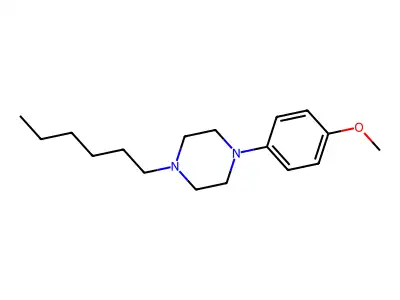 1-Hexyl-4-(4-methoxyphenyl)piperazine structure