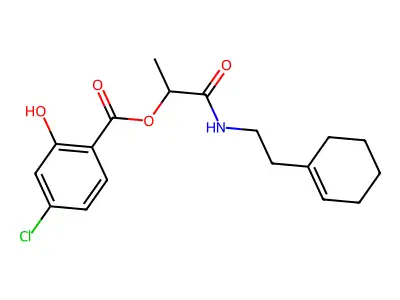 [1-[2-(Cyclohexen-1-yl)ethylamino]-1-oxopropan-2-yl] 4-chloro-2-hydroxybenzoate structure