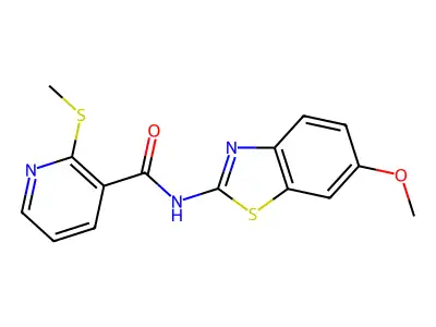 N-(6-Methoxybenzo[d]thiazol-2-yl)-2-(methylthio)nicotinamide structure