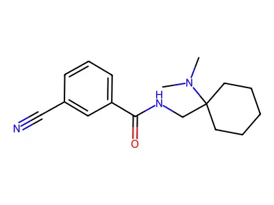 3-cyano-N-[[1-(dimethylamino)cyclohexyl]methyl]benzamide structure
