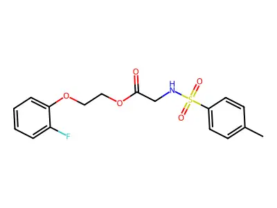 2-(2-Fluorophenoxy)ethyl 2-[(4-methylphenyl)sulfonylamino]acetate structure