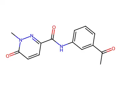 N-(3-acetylphenyl)-1-methyl-6-oxo-1,6-dihydropyridazine-3-carboxamide structure