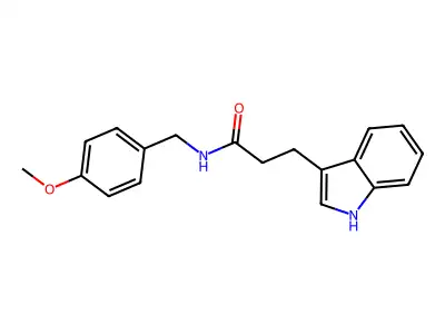 3-(1H-indol-3-yl)-N-[(4-methoxyphenyl)methyl]propanamide structure