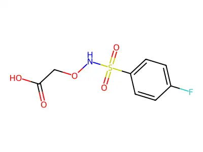 2-((4-Fluorobenzenesulfonamido)oxy)acetic acid structure