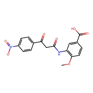4-Methoxy-3-{[3-(4-nitrophenyl)-3-oxopropanoyl]amino}benzoic acid structure