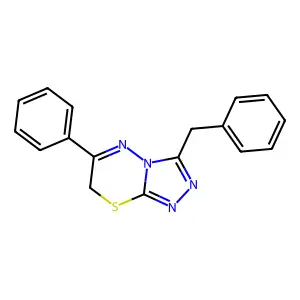 3-benzyl-6-phenyl-7H-[1,2,4]triazolo[3,4-b][1,3,4]thiadiazine structure