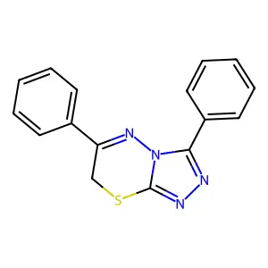 3,6-diphenyl-7H-[1,2,4]triazolo[3,4-b][1,3,4]thiadiazine structure