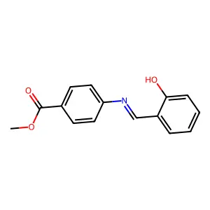 Benzoic acid, 4-[[(2-hydroxyphenyl)methylene]amino]-, methyl ester structure