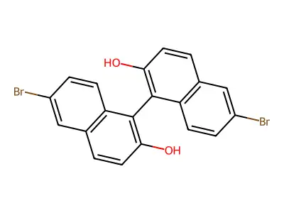 (R)-(-)-6,6'-Dibromo-1,1'-bi-2-naphthol structure