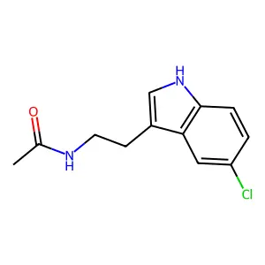 N-[2-(5-chloro-1H-indol-3-yl)ethyl]acetamide structure
