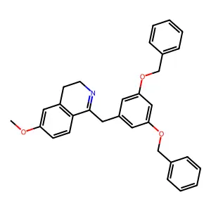 1-[[3,5-Bis(phenylmethoxy)phenyl]methyl]-3,4-dihydro-6-methoxyisoquinoline structure