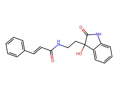N-(2-(3-Hydroxy-2-oxo-2,3-dihydro-1H-indol-3-yl)ethyl)-3-phenylacrylamide structure