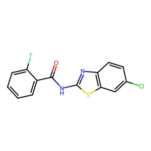 N-(6-chloro-1,3-benzothiazol-2-yl)-2-fluorobenzamide structure