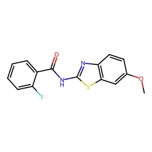 2-fluoro-N-(6-methoxy-1,3-benzothiazol-2-yl)benzamide structure
