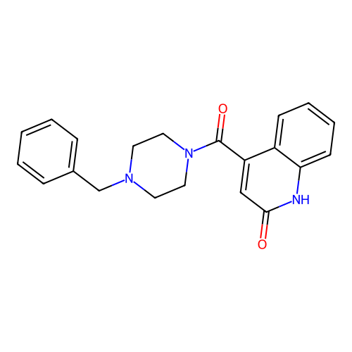 (4-Benzylpiperazin-1-yl)(2-hydroxyquinolin-4-yl)methanone structure