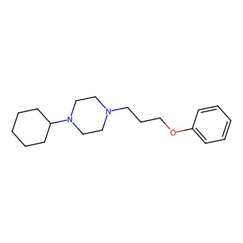 1-Cyclohexyl-4-(3-phenoxypropyl)piperazine structure