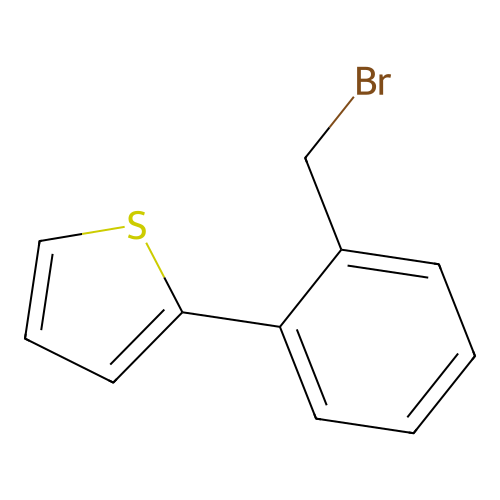 2-[2-(Bromomethyl)phenyl]thiophene structure