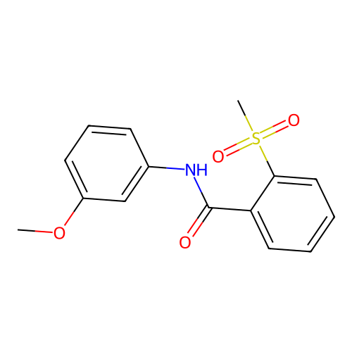 N-(3-甲氧基苯基)-2-甲基磺酰基苯甲酰胺 structure