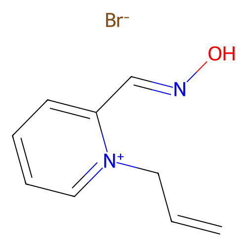 (E)-1-allyl-2-((hydroxyimino)methyl)pyridin-1-ium bromide structure