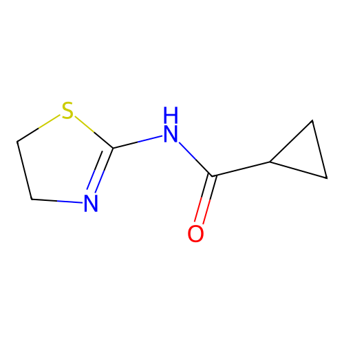 N-(4,5-dihydro-1,3-thiazol-2-yl)cyclopropanecarboxamide structure