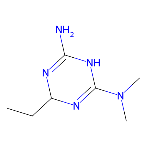 4-ethyl-6-N,6-N-dimethyl-1,4-dihydro-1,3,5-triazine-2,6-diamine structure